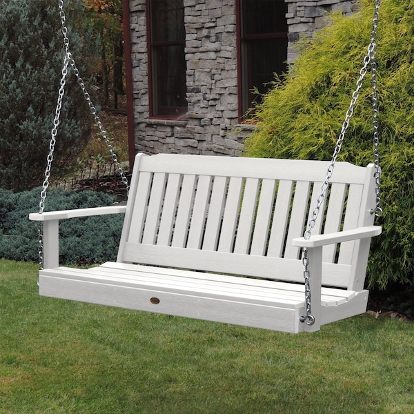 Highwood Usa 5ft Lehigh Porch Swing Outdoor Furniture for Patio, Backyard, Garden AD-PORL1-WHE - main